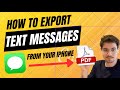 How to Export Text Messages from your iPhone (2026)