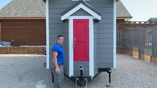 Decathlon Tiny Homes 28' Athena Model:  - Bee Bee  - Exterior Front Shed