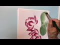 how to paint lotus for beginners acrylic painting tole painting