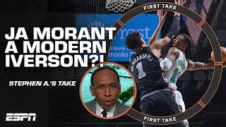 Stephen A. compares JA MORANT TO ALLEN IVERSON 😱 'MAKE NO MISTAKE! HE'S THE REAL DEAL!' | First Take