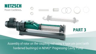 Assembly of rotor on coupling rod with V pin joint: NEMO® Progressing cavity pump assembly (Part -3)