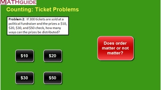 Counting: Tickets Problems