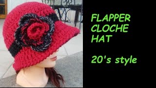 FLAPPER CLOCHE HAT 20's style   ENGLISH VERSION