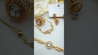 *Beautiful Zarcone 5 Piece New Combo Set*Fancy Zarcone SetFive BanglesSize :2.4 \u00262.6 Rs:1500/=No Box