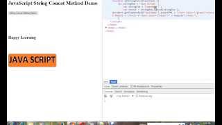 STRING CONCAT METHOD IN JAVASCRIPT DEMO