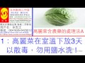 高麗菜含殘留農藥處理法1