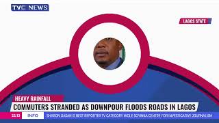 Commuters Stranded As Downpour Floods Roads In Lagos