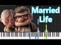 Married Life - Up [Piano Tutorial] (Synthesia) // PianoMavs