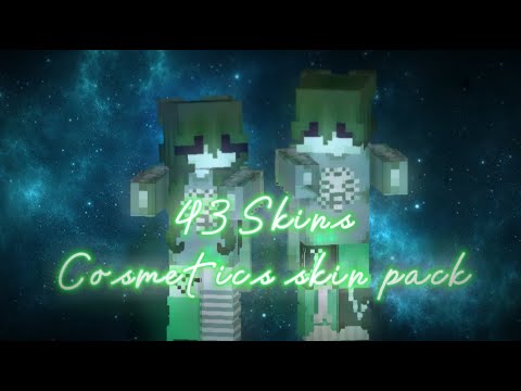 43 Cosmetics Skin Pack Mcbe Mcpe Youtube
