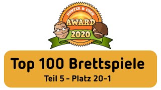 Top 100 Brettspiele - Hunter & Cron Award 2020 (Teil 5)