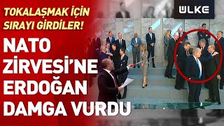 Erdoğan ile Tokalaşmak İçin Sıraya Girdiler! NATO Zirvesi'nden Yeni Görüntüler