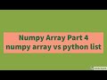 Numpy array vs Python list