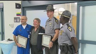 Trooper and doctor honored in Youngstown for life-saving action