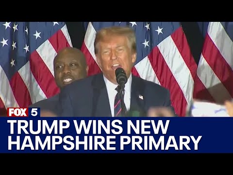 Trump Wins New Hampshire Primary - YouTube