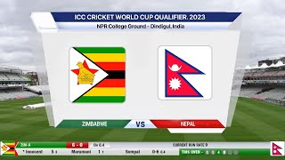🔴Live : Nepal Vs Zimbabwe World Cup Qualifier Live | Nepal Vs ZIM VS NEP-Scorecard Live |