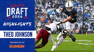 HIGHLIGHTS: Theo Johnson | Giants Draft | Penn State Tight End