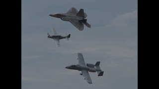 F-22 Raptor,  A-10 Warthog, and P-51 Mustang Flight in Review.