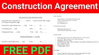 construction agreement | building agreement between owner and contractor