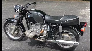 1971 BMW r75/5 Start, Engine sound