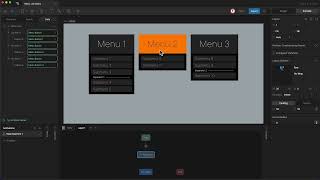How to create a menu with different options using lists in Rive