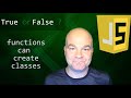 Can JS functions generate classes?