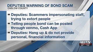 Deputies warning of bond scam targeting families of inmates