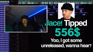 Jace Joins His Biggest Fan Stream \u0026 Leaks 3 Songs...