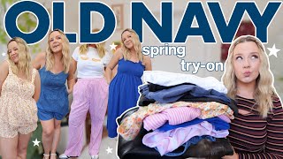 old navy SPRING try-on! 💐 i went back for ALL of the spring goodies (size XL)