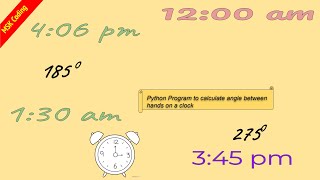 Angle between clock hands | Python Program