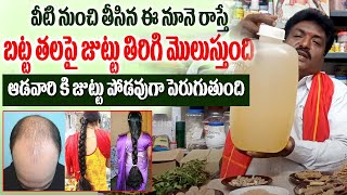 ఈ ఆకులూ వేళ్ళతో తీసిన నూనె రాస్తే బట్ట తలపై తిరిగి జుట్టు వస్తుంది | bald head re hair growth tips