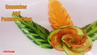 Enjoy Carrot, Cucumber, Tomato Roses, Cucumber & Carrot Leaf Designs