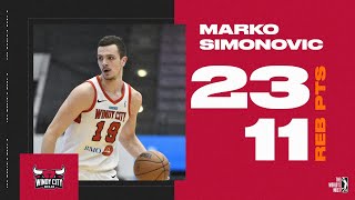 Marko Simonovic Posts Double-Double- Highlights vs. Westchester Knicks