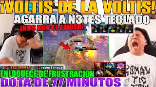 VOLTIS TRAS VOLTIS DE 77 MIN!! MACARIUS ENLOQUECE DE FRUSTRAC1ON, AGARRA A Ñ3TES SU TECLADO DOTA 2