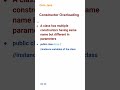 Constructor Overloading (46) #corejava