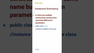 Constructor Overloading (46) #corejava