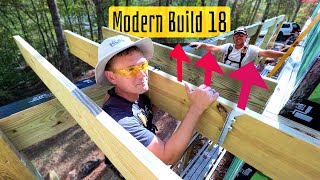 Modern Home Build | 18 | deck joists \u0026 hangers