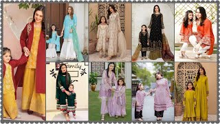 Mother Daughter Matching Fancy Dresses  / Latest  beautifull mother daughter same outfits 2022