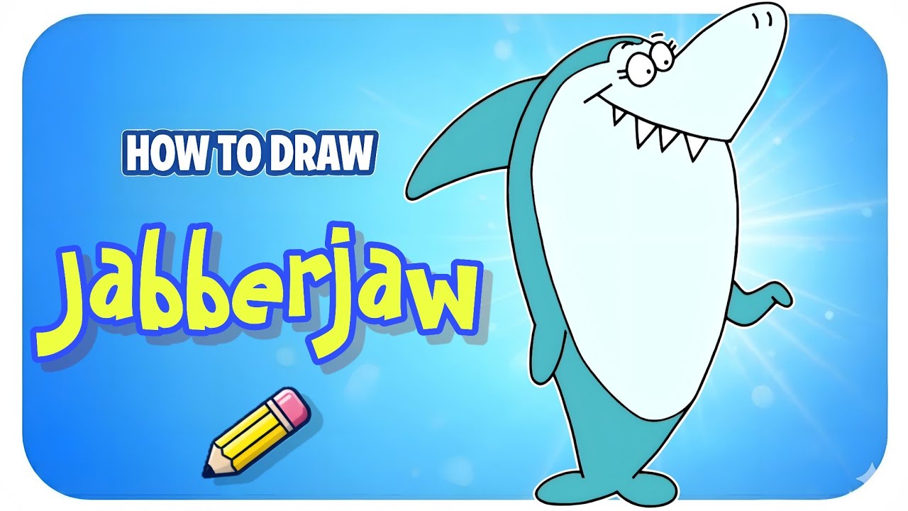 How To Draw Jabberjaw From Jellystone Step By Step Youtube