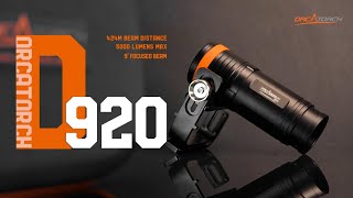 OrcaTorch All-New D920 Handheld Cordless Dive Light