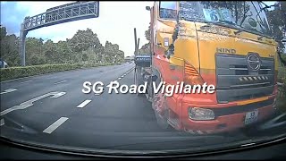 25feb2025  kje #XD2205H hino truck   unable to stop in time, swerve into emergency lane