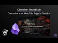 Obsidian Beautitab: Customize your New Tab Page in Obsidian