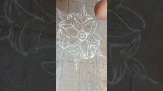 Simple and easy rangoli flowers beautiful kolam || small design Muggu || Harikamuggulu