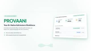 Provaani: AI Voice Assistant for Admissions & Lead Conversion