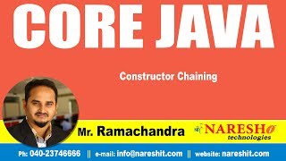Core Java Tutorial | Constructor Chaining | Mr. Ramachandra
