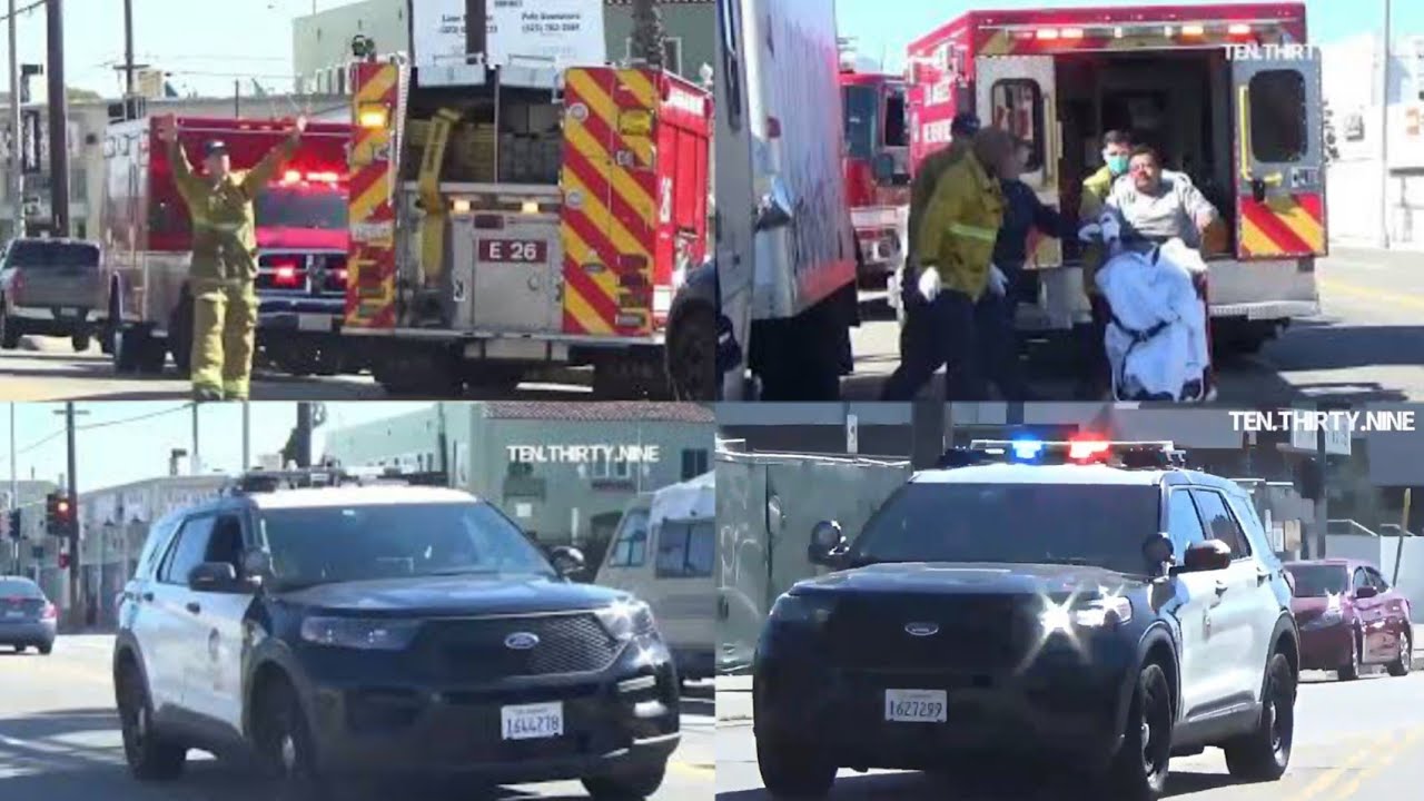 Lapd Unit Responding Code 3 Youtube