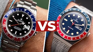 Timex Q Reissue vs. Rolex GMT Master II 'Pepsi'