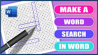 How to Make a Word Search in MS Word | Microsoft Word Tutorials