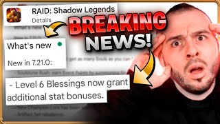 WTF?? The NEW Patch Information Is CRAZY!!! Raid Shadow Legends