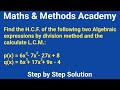 LCM of polynomials | HCF of polynomials | Algebra