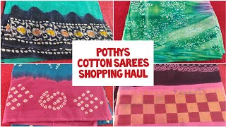 Pothys Cotton Saree Shopping Haul | Kalamkari, Bhandhini, Printed, Soft Cotton | #pothys